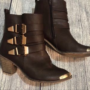 Gold toe Ankle boots